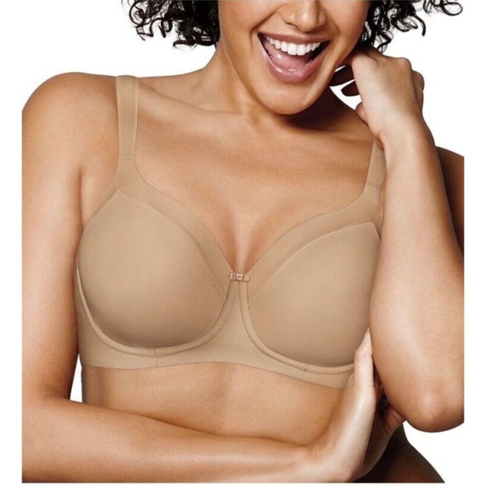 Playtex Bra Size 36D Secrets Balconette Full Figure Wireless  Beige